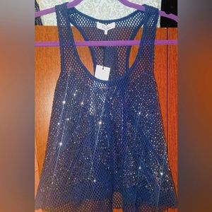 Parker NY "Ajax" Beaded-Woven Tank, NWT!